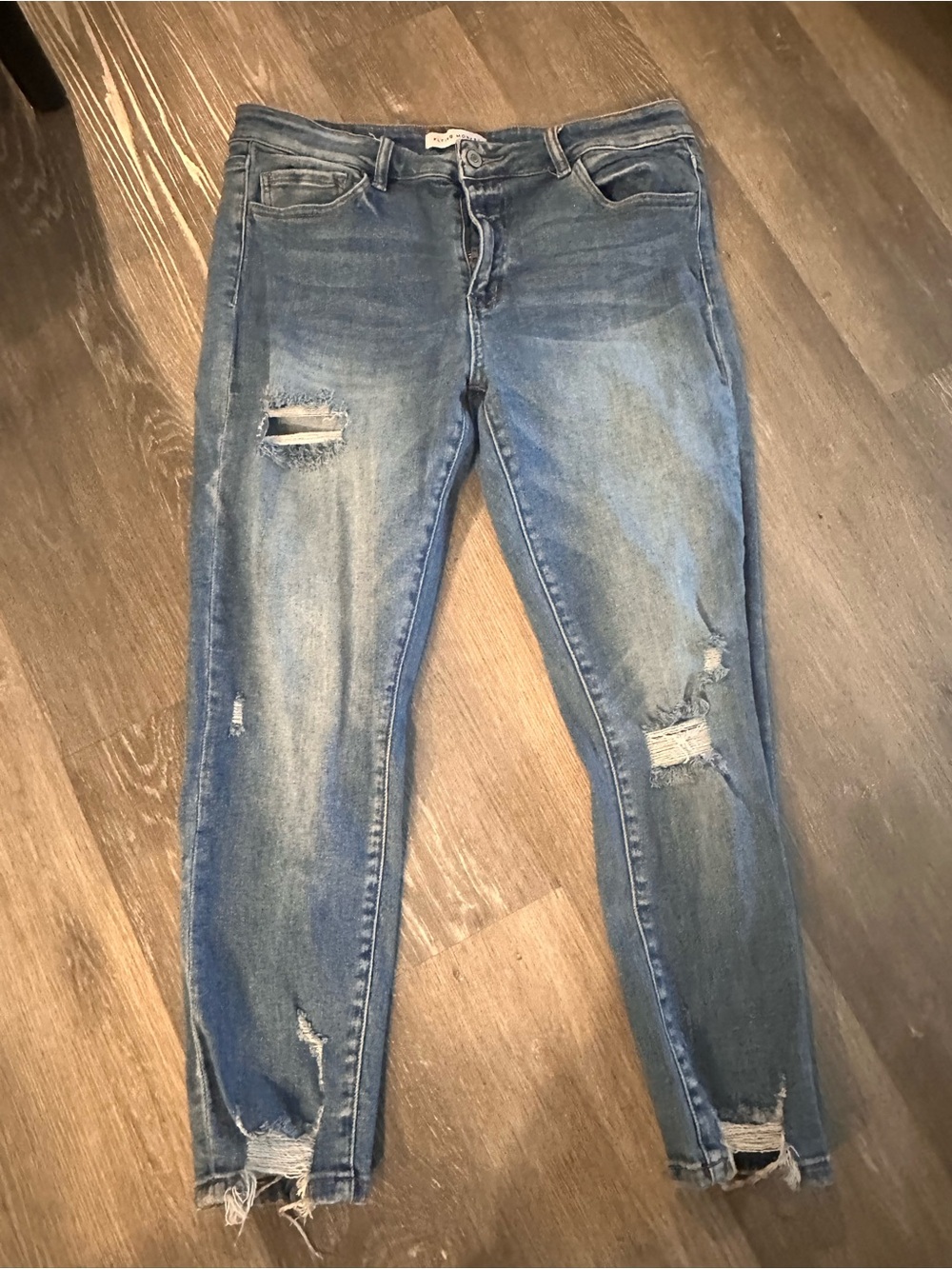 Flying Monkey Distressed Light Blue Skinny Jeans
